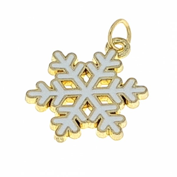 3725b Złota zawieszka świąteczna Boże Narodzenie święta prezent do łańcuszka bransoletki 