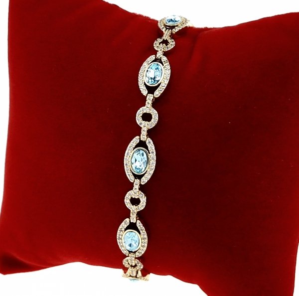 980c Bransoletka elegancka złota 16+2+2cm pozłacana 14k Xuping cyrkonie