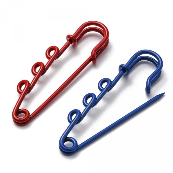 024 Półprodukt do wyrobu biżuterii agrafka 10sztuk mieszane kolory