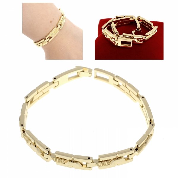 1310 Bransoletka złota elegancka 20cm pozłacana 14k Viki Lady