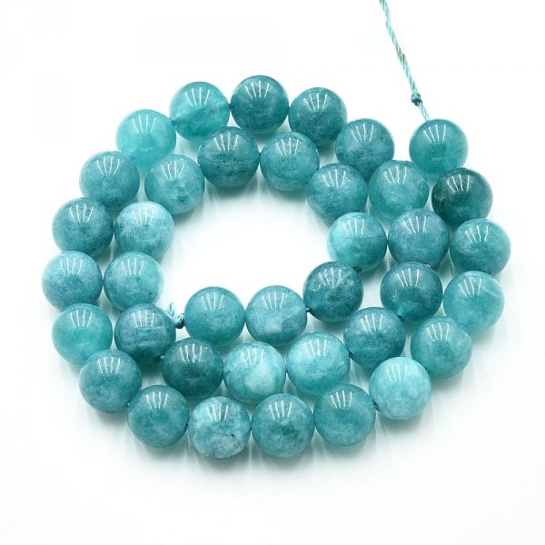 sz14 Kwarc kamień naturalny kula 10mm pasmo 38cm