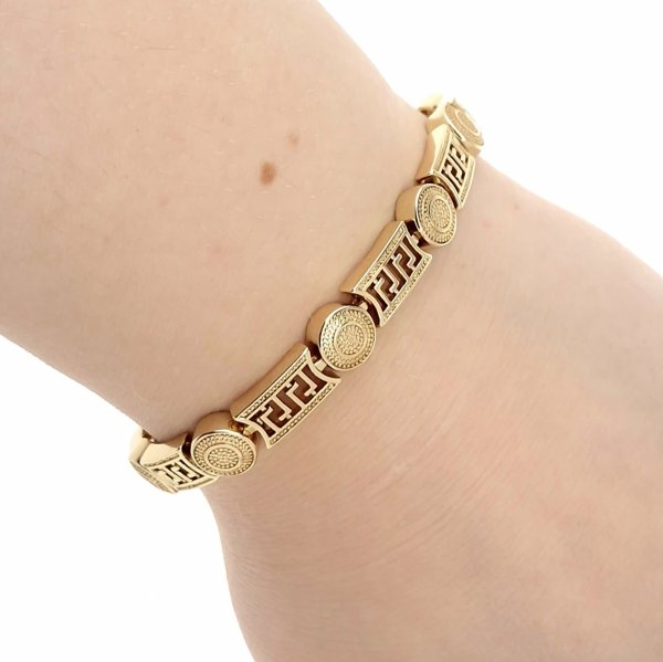 350b Bransoletka złota elegancka 19cm pozłacana 14k Viki Lady