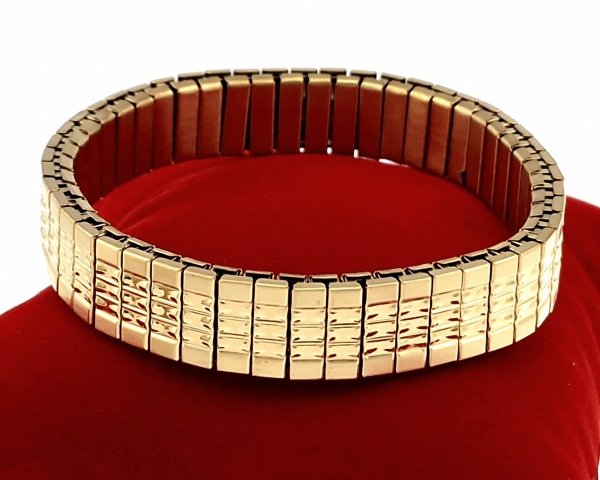 891 Bransoletka elegancka stal chirurgiczna 316L modułowa Italian rozciągliwa 