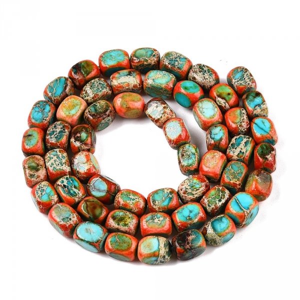 sz313 Jaspis cesarski kamień naturalny 6~6,5mm pasmo 40cm