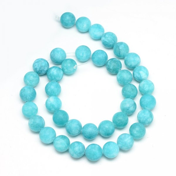 sz129 Jadeit kamień naturalny 8mm pasmo 38cm