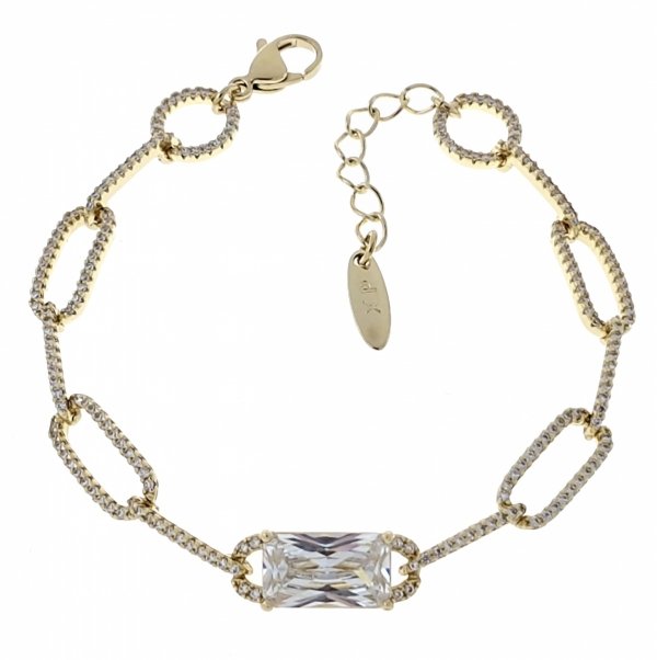 3062 Bransoletka elegancka złota 17+5cm pozłacana 14k Xuping cyrkonie