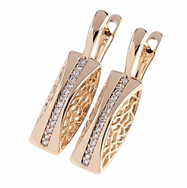 эксклюзивные серьги с позолотой swarovski