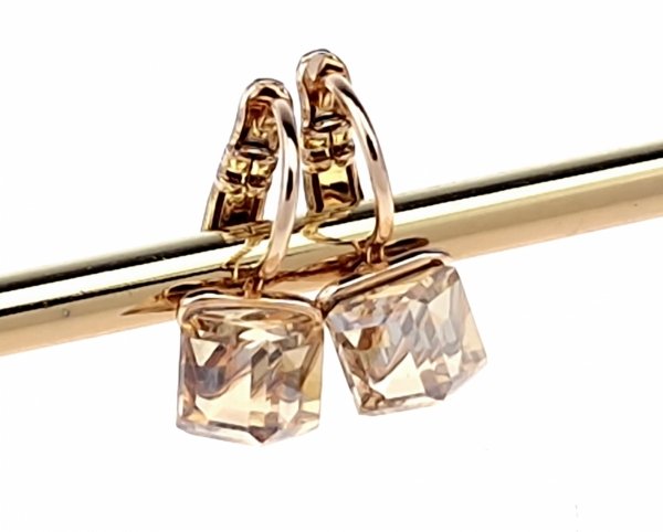 эксклюзивные серьги с позолотой swarovski