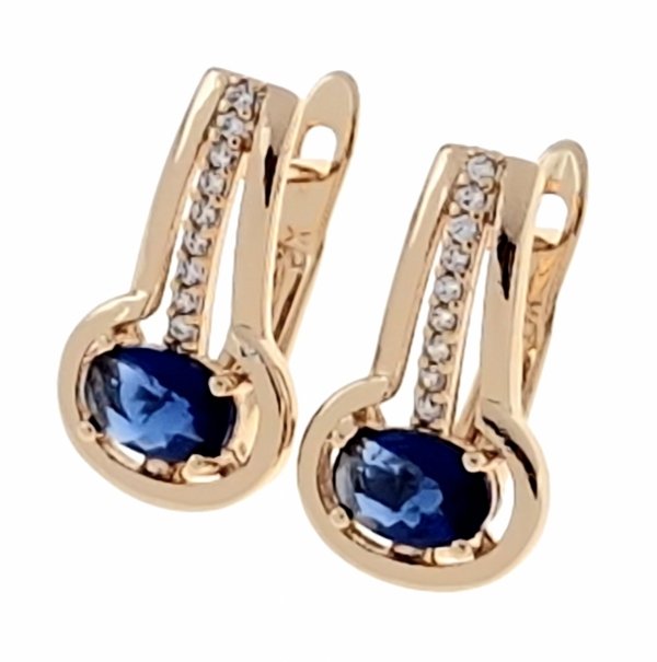 эксклюзивные серьги с позолотой swarovski