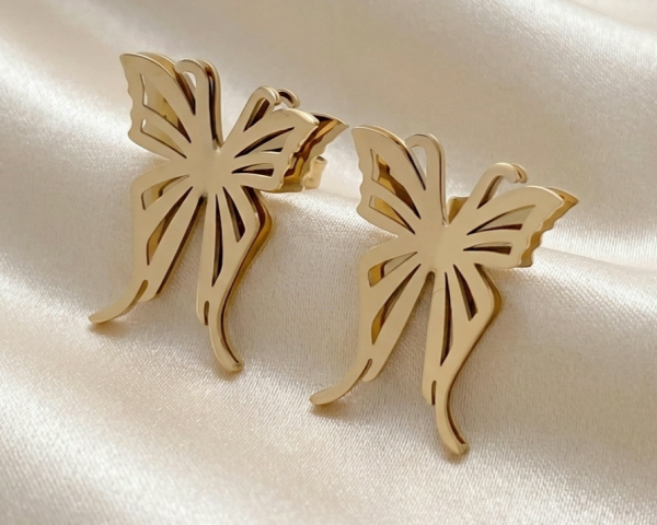 Золотые серьги из нержавеющей стали