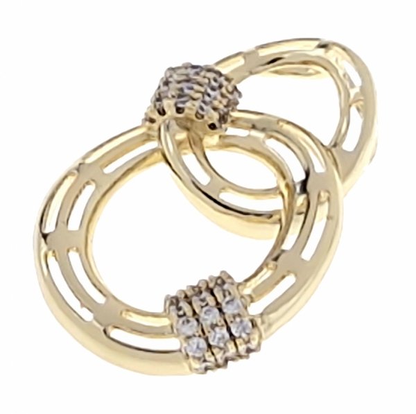 золотой кулон 18к блестящий ксюпин