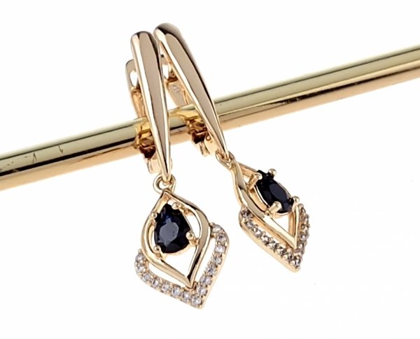 эксклюзивные серьги с позолотой swarovski