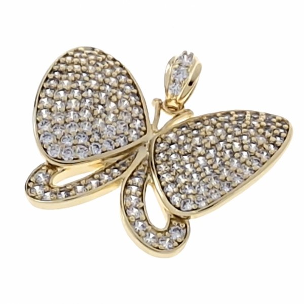 золотой кулон 18к блестящий ксюпин