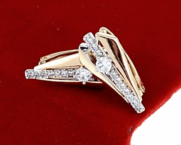 эксклюзивные серьги с позолотой swarovski