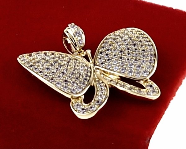 золотой кулон 18к блестящий ксюпин