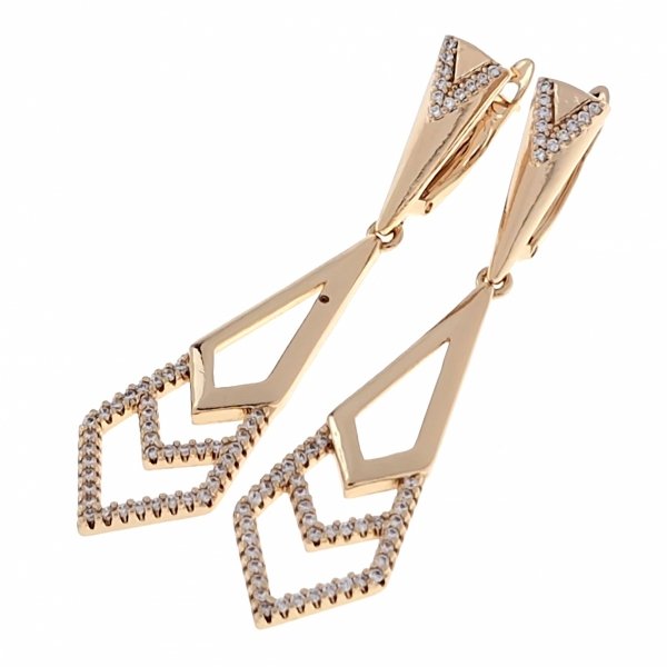 эксклюзивные серьги с позолотой swarovski