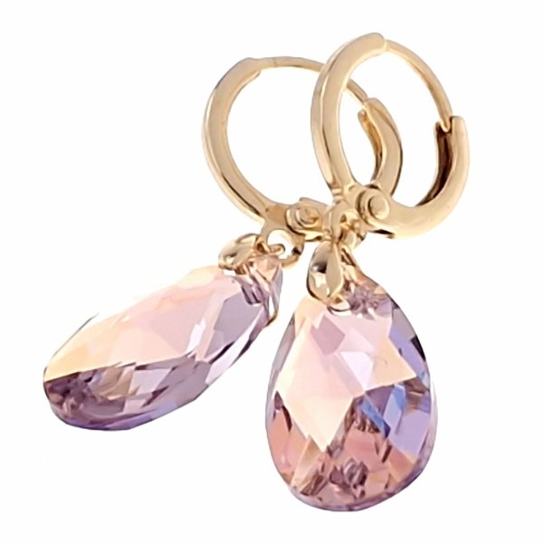 эксклюзивные серьги с позолотой swarovski