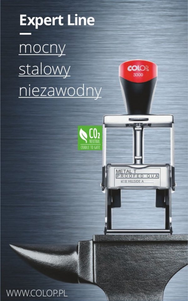 COLOP Expert Line 3700 – Pieczątka szkieletowa 79×34 mm z poduszką jednokolorową wraz z wykonaniem gumki (grawer laserem)