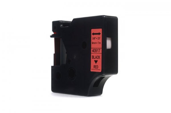Taśma JetWorld Zamiennik Dymo D1 Czarny na Czerwonym 9mm x 7m  LM100 , LM120, LM150, LM160, LM200, LM210, LM210D, LM220, LM260, 