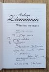 Adam Ziemianin Wiersze wybrane [dedykacja Adama Ziemianina]