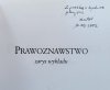 Krzysztof Pałecki Prawoznawstwo: zarys wykładu / dedykacja autorska