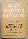 Jadwiga Sambor O słownictwie statystycznie rzadkim