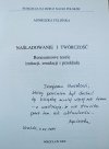 Agnieszka Fulińska Naśladowanie i twórczość [dedykacja autorska]