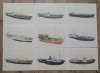 Modele statków handlowych. Zestaw 9 pocztówek