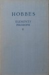 Tomasz Hobbes • Elementy filozofii tom 2.