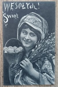 pocztówka Wesołych Świąt z 1908 roku