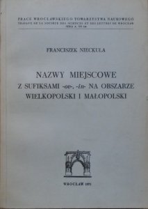 Andrzej Bańkowski • Nazwy miejscowe z sufiksami „-ov-”, „-in-” na obszarze Wielkopolski i Małopolski