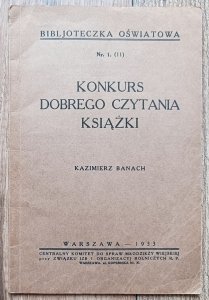 Kazimierz Banach • Konkurs dobrego czytania książki / 1933