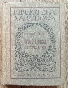 Karol Augustyn Sainte-Beuve • Wybór pism krytycznych