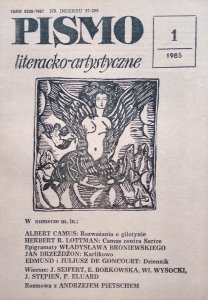 Pismo literacko-artystyczne 1/1985 • Albert Camus, Włodzimierz Wysocki,