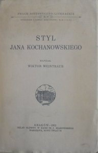 Wiktor Weintraub • Styl Jana Kochanowskiego