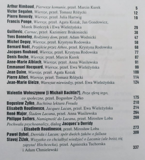Literatura na świecie 3-4/2003 14 poetów francuskich. Wokół Lacana