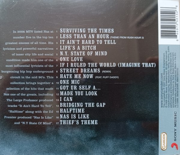 Nas Greatest Hits CD