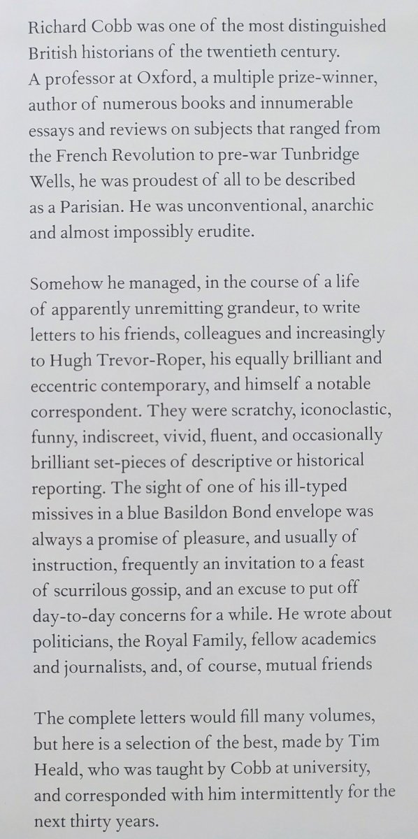 My Dear Hugh, Letters from Richard Cobb to Hugh Trevor-Roper and other