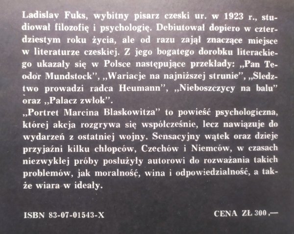 Ladislav Fuks Portret Marcina Blaskowitza