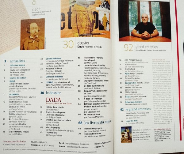 Le Magazine Litteraire. Dada nr 446
