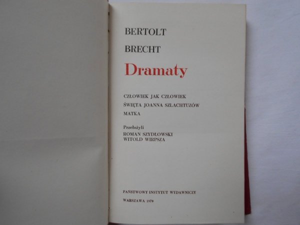 Bertold Brecht • Dramaty [Młodożeniec]
