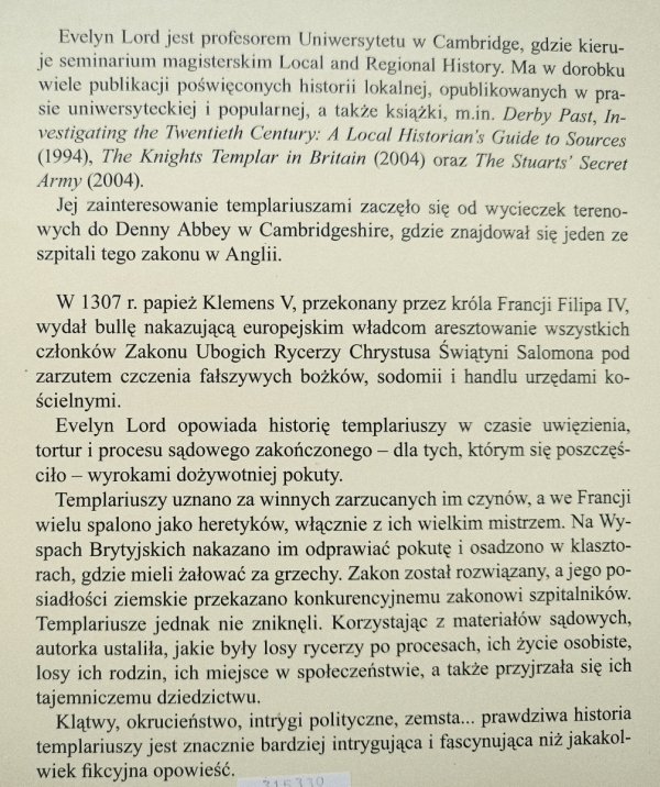 Evelyn Lord Klątwa Templariuszy