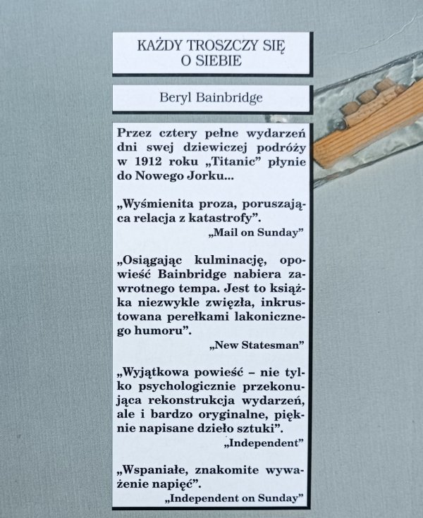 Beryl Bainbridge Każdy troszczy się o siebie