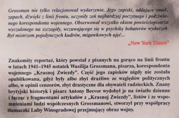 Pisarz na wojnie. Wasilij Grossman na szlaku bojowym Armii Czerwonej 1941-1945