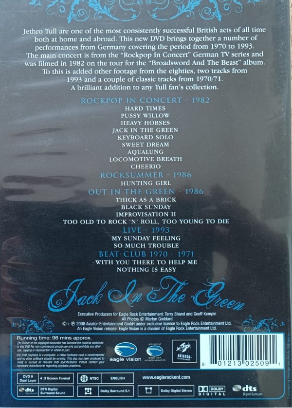 Jethro Tull Jack in the Green. Live in Germany 1970-1973 DVD