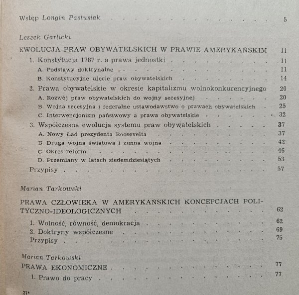 red. Longin Pastusiak Prawa człowieka w Stanach Zjednoczonych