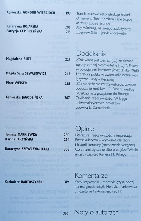 Teksty Drugie 1-2/2012 (133-134) / Czytanie albo interpretacja?