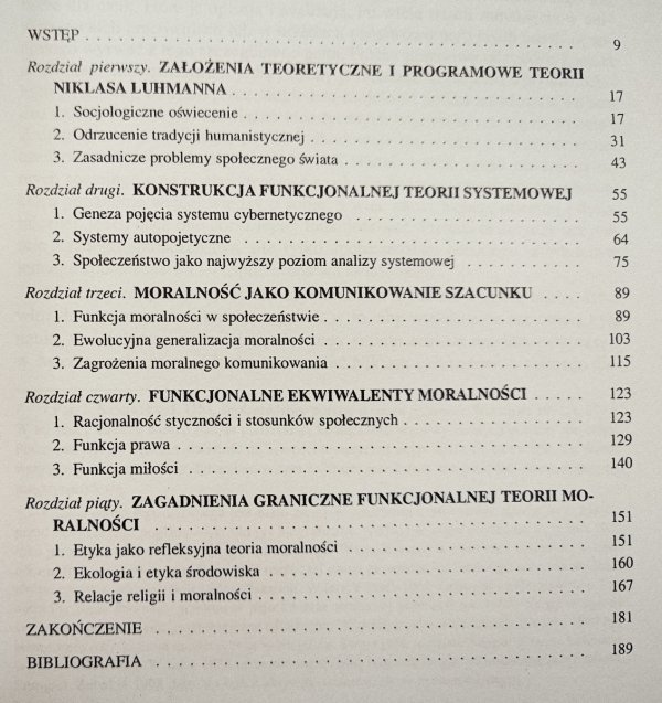 Cezary Kostro Funkcjonalna teoria moralności Niklasa Luhmanna