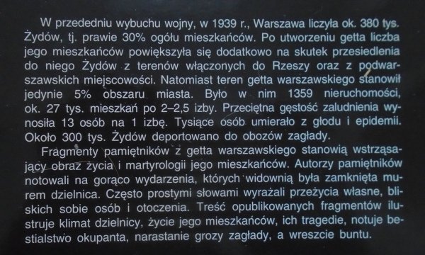 opr. Michał Grynberg • Pamiętniki z getta warszawskiego. Fragmenty i regesty