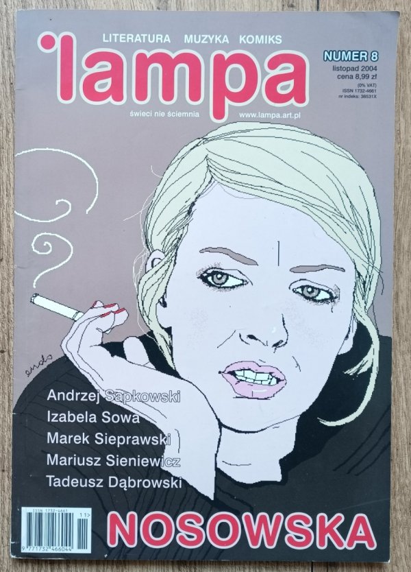 Czasopismo Lampa 8/2004 Nosowska, Sapkowski